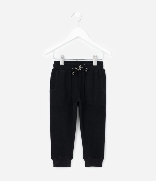 Pantalón Infantil en Felpa Liso con Cordón Ajustable - Talle 1 A 6 años 2