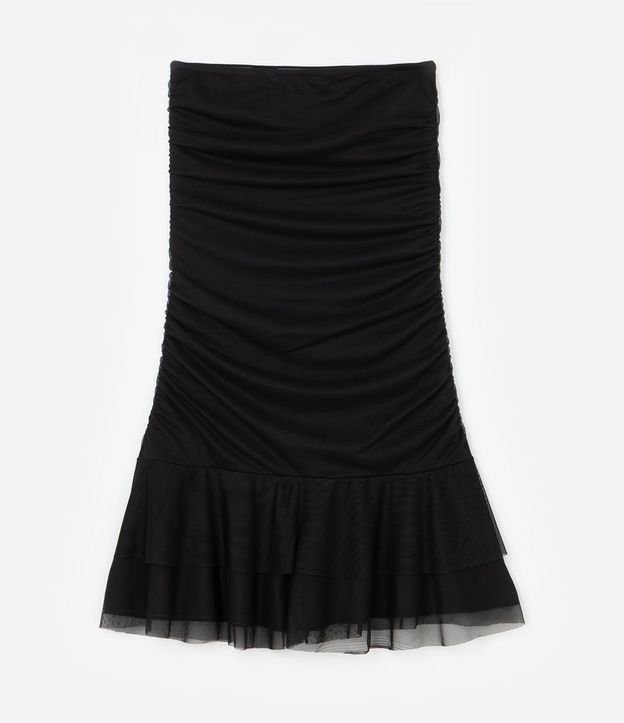 Vestido Infantil Sin Breteles en Tule - Talle 5 a 14 años 3