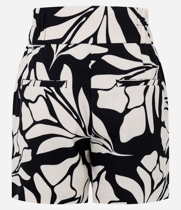 Short Sastrería con Estampado Orgánico y Cintura Alta 6