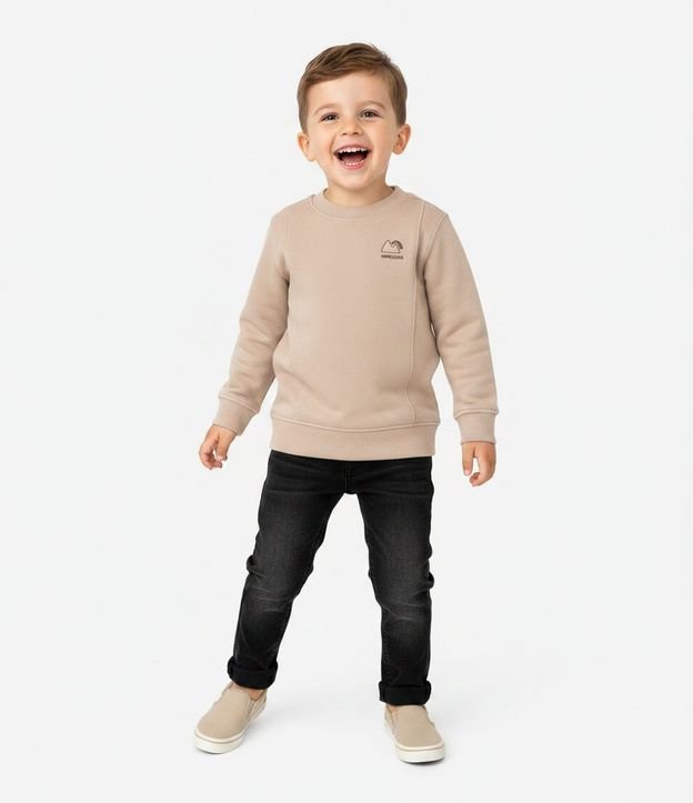 Buzo Infantil en Fleece Canelado con Recortes y Bordados – Talle 1 a 5/6 años