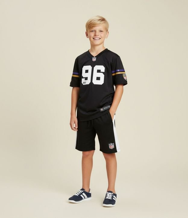 Bermuda Deportiva Infantil con Estampa NFL - Talle 5 a 14 años