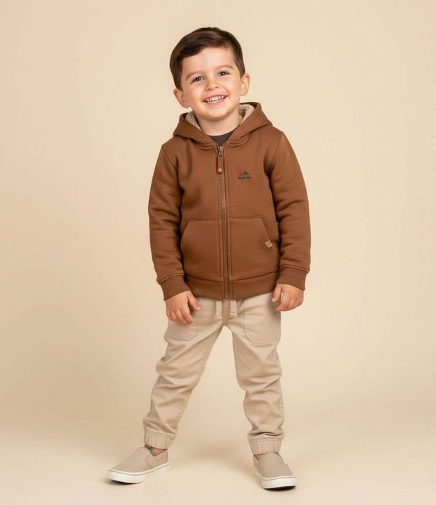Campera Infantil con Sherpa y Bordado – Talle 1 a 5/6 años
