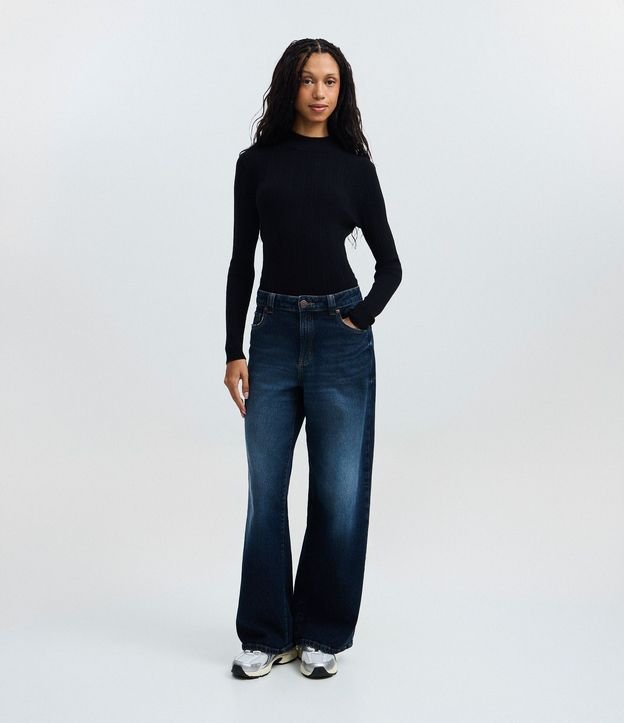 Blusa Rectilínea Punto con Cuello Alto Adulto 2