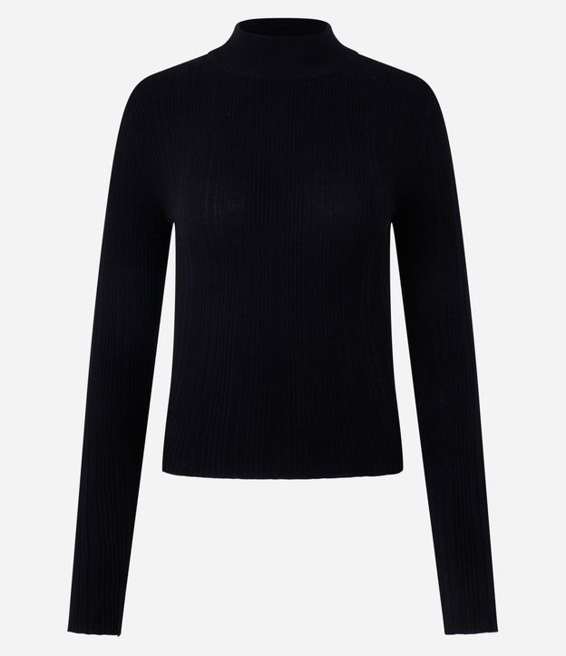 Blusa Rectilínea Punto con Cuello Alto Adulto 4