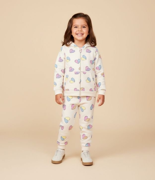Campera Infantil en Algodón con Estampado de Corazones – Talle 1 a 5 años