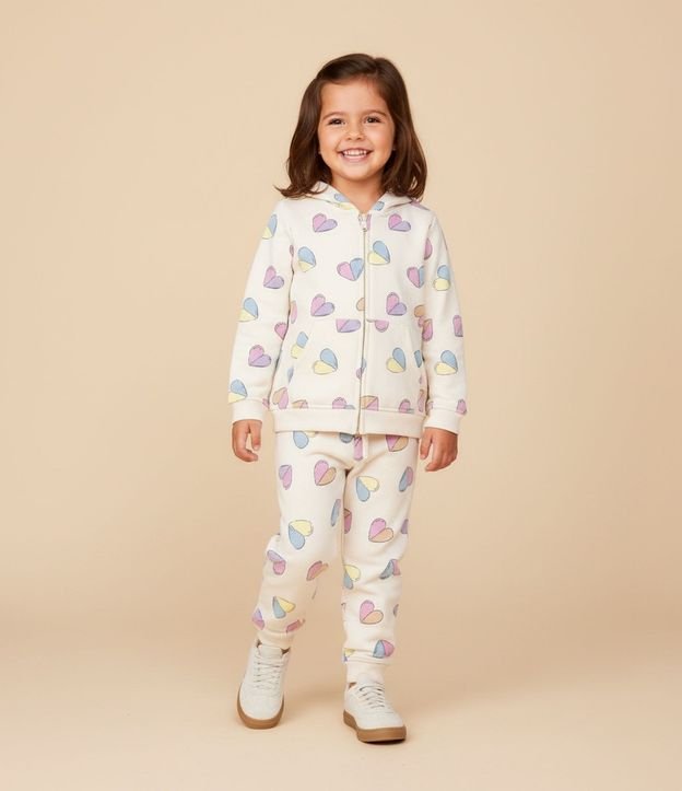 Pantalón Infantil Jogger con Estampado de Corazones – Talle 1 a 5 años