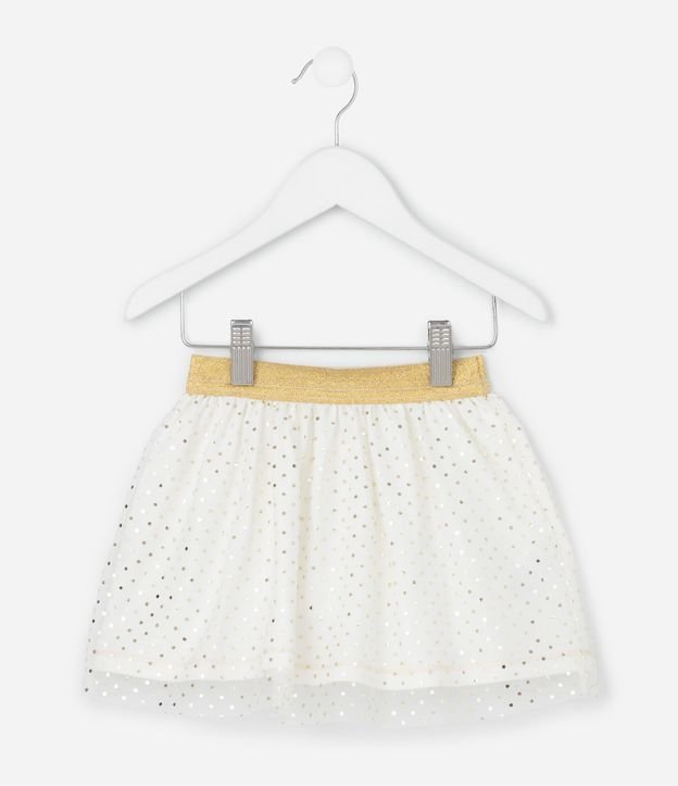 Pollera Infantil en Tule con Estampa de Lunares - Talle 1 a 6 años