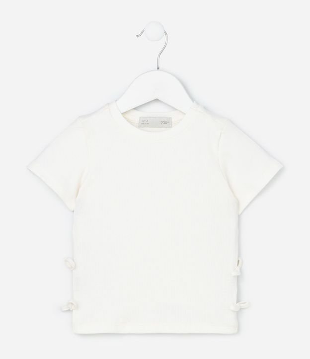 Blusa Infantil en Rib con Laços Laterales - Talle 1 a 6 años 2