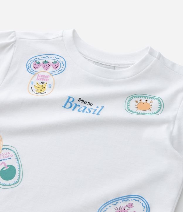 Remera Infantil  Manga Corta con Estampa de Sellos Playeros - Talle 1 a 6 años 5