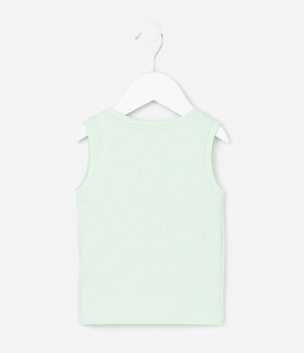 Musculosa Infantil en Rib con Bordado Floral - Talle 1 a 6 años 3