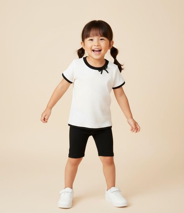 Bermuda Ciclista Infantil en Cotton - Talle 1 a 6 años