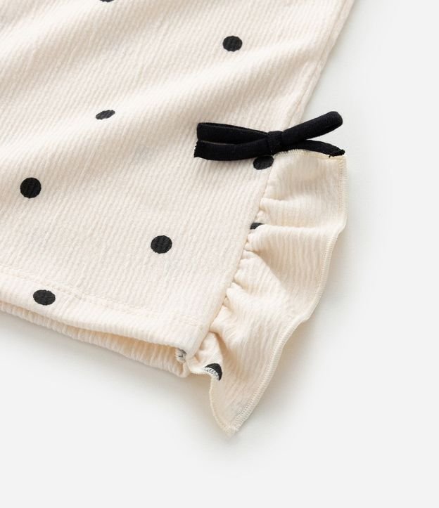 Pantalón Infantil con Estampa de Lunares Volados Laterales y Texturizada - Talle 1 a 6 años 5