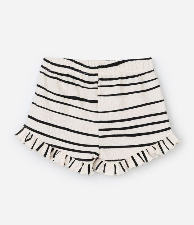 Conjunto Infantil en Anarruga con Estampado de Rayas y Volados - Talle 1 a 6 años 5