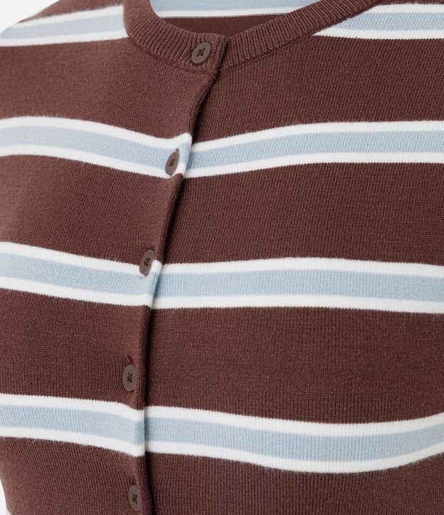 Blusa en Punto con Abotonado y Estampa de Rayas 2