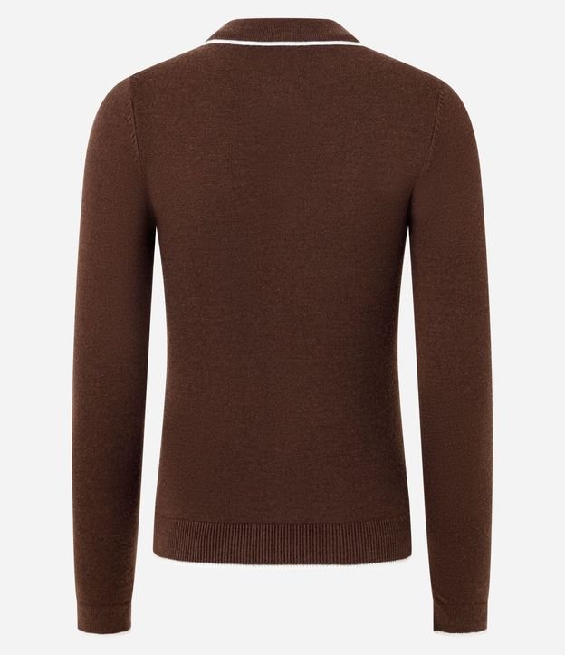 Blusa en Punto con Cuello Polo y Detalle Contrastante 6