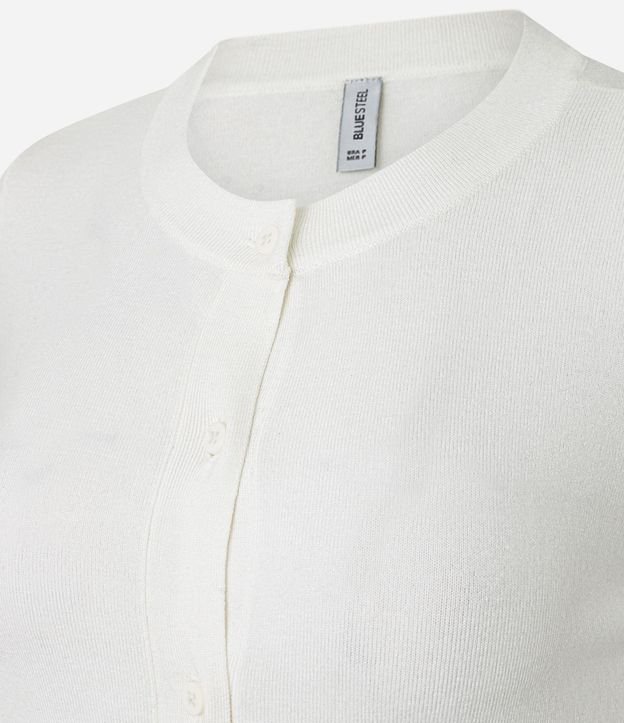 Cardigan en Viscosa en Efecto Punto con Botones 5