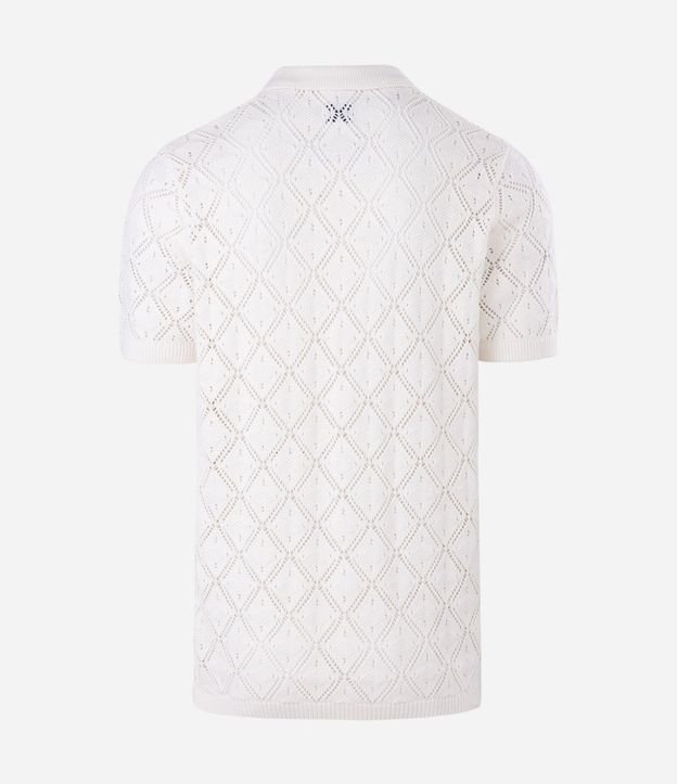 Camisa Polo con Efecto Crochet y Textura en Rombo 5