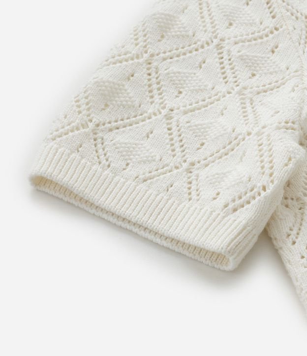Camisa Polo con Efecto Crochet y Textura en Rombo 7