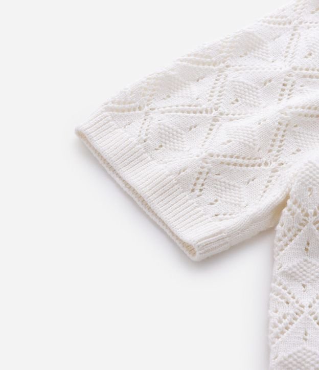 Camisa Polo con Efecto Crochet y Textura en Rombo 9