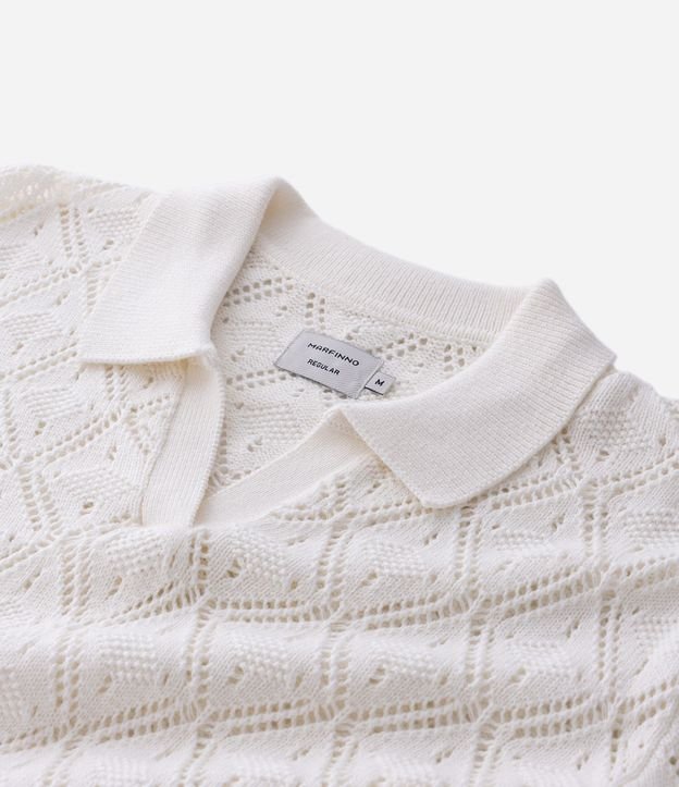 Camisa Polo con Efecto Crochet y Textura en Rombo 11