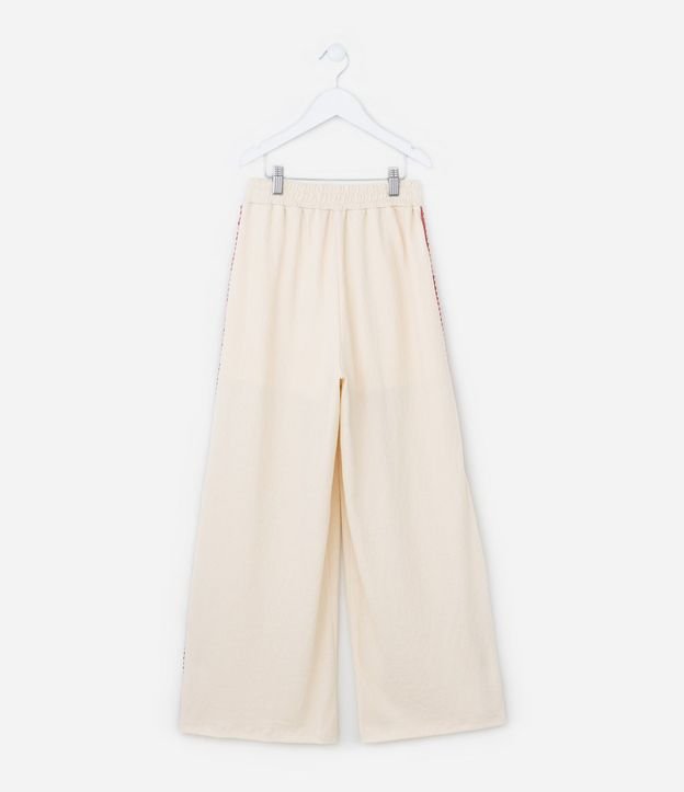 Pantalón Infantil Wide Leg en Anarruga con Aplicación de Sianinha - Talle 7 a 14 años 3