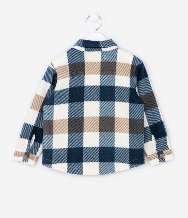 Camisa Infantil en Fleece con Estampado de Cuadros – Talle 1 a 5/6 años 3