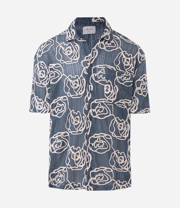 Camisa en Punto con Textura Floral 5
