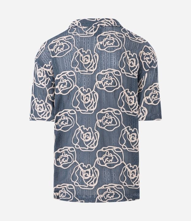 Camisa en Punto con Textura Floral 6