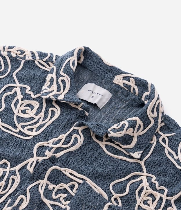 Camisa en Punto con Textura Floral 10