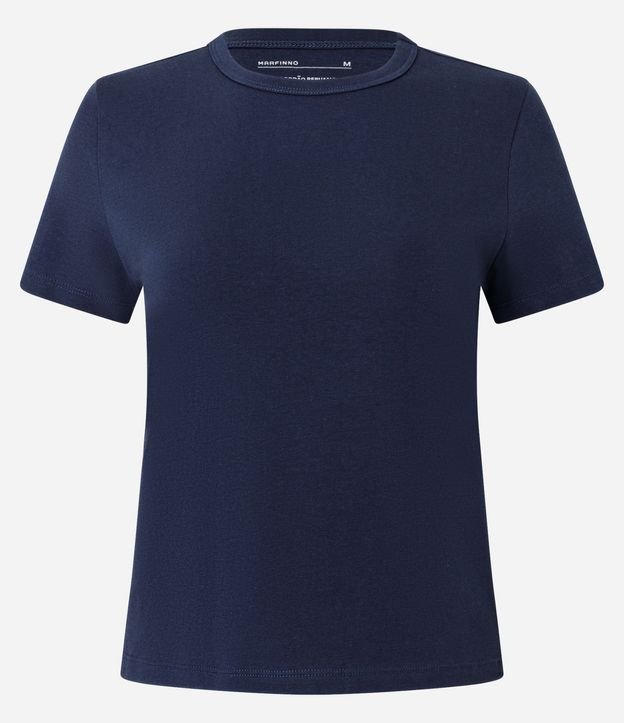 Blusa Slim Básica en Algodón Peruano con Cuello Redondo 5