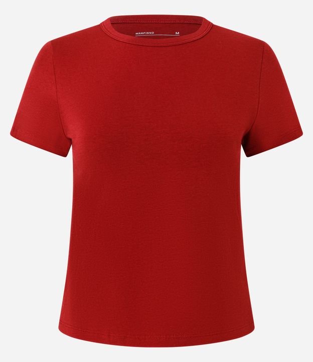 Blusa Slim Básica en Algodón Peruano con Cuello Redondo 7