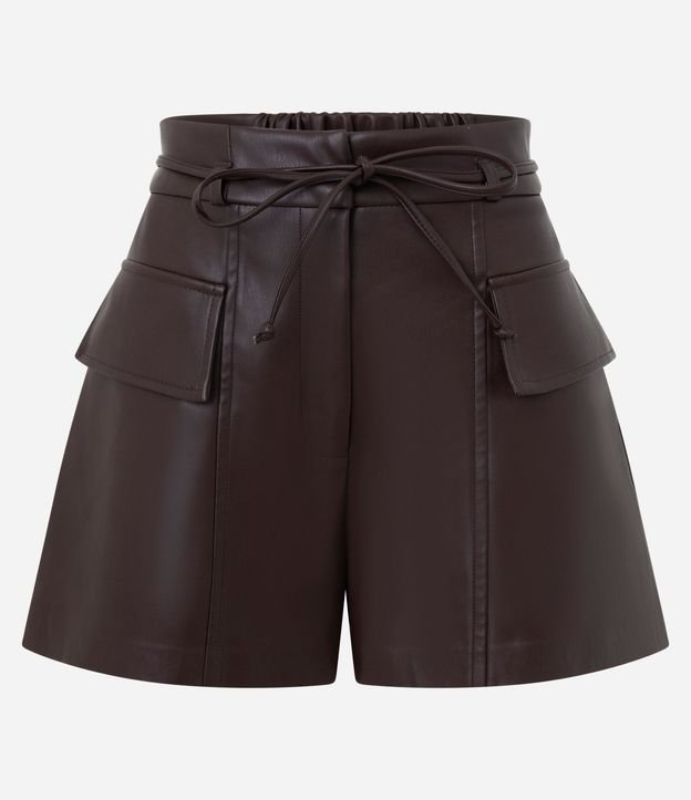 Short en PU con Cinto para Lazo