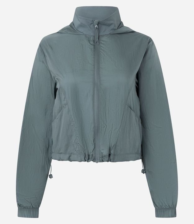 Campera Corta Viento Cropped Deportiva con Saco 6