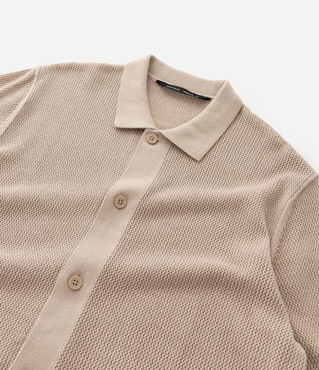 Camisa Regular en Algodón con Textura en Punto 6