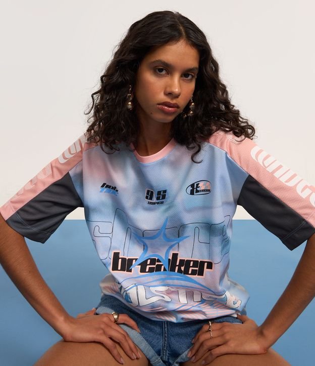 Remera Texturizada con Estampa Sport Core 5