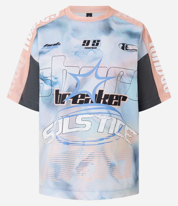 Remera Texturizada con Estampa Sport Core