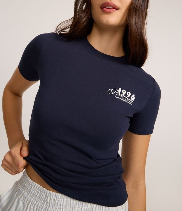 Remera New T-shirt en Algodón con Lettering Spain 3