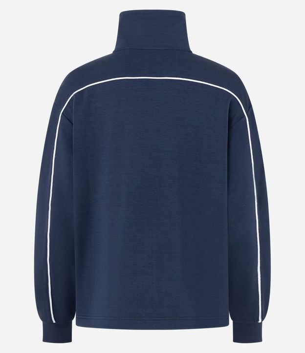 Campera Deportiva en Modal con Friso Contrastante 6