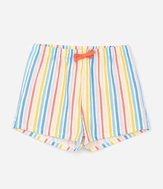 Pijama Corto Infantil con Estampa Rayada y Stitch - Talle 5 a 14 años 4