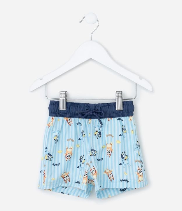 Bermuda Playera Infantil Rayada con Estampa Bluey - Talle 1 a 6 años 2