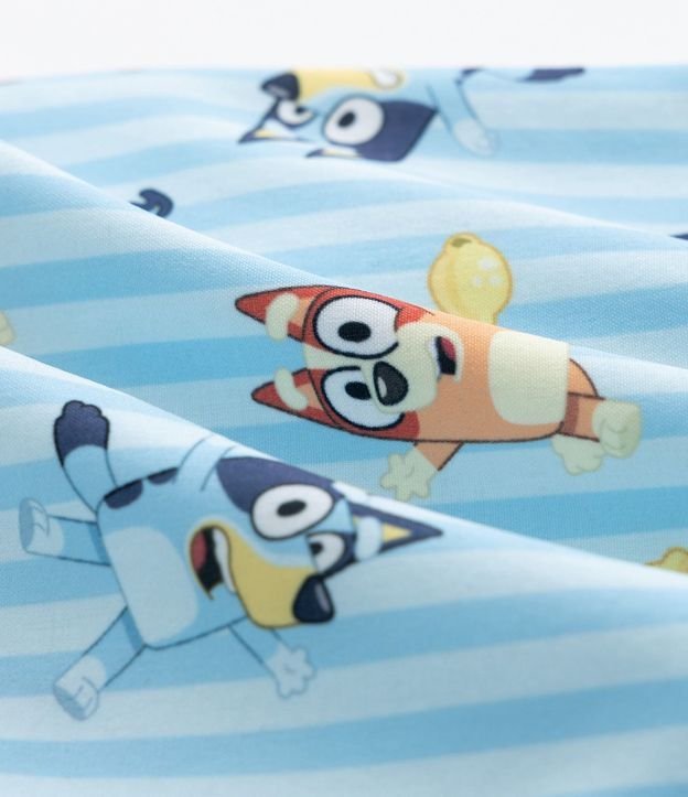 Bermuda Playera Infantil Rayada con Estampa Bluey - Talle 1 a 6 años 4