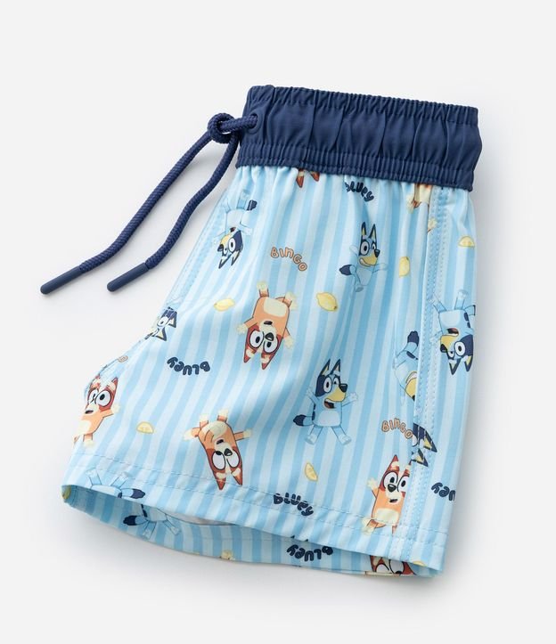 Bermuda Playera Infantil Rayada con Estampa Bluey - Talle 1 a 6 años 6