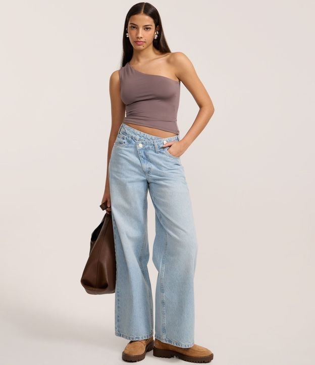 Blusa Hombro Único en Microfibra 2