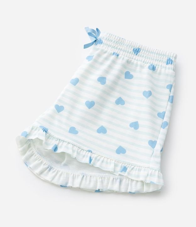 Pijama Infantil corto con Estampa de Corazones y Bordado Love - Talle 2 A 10 años 8