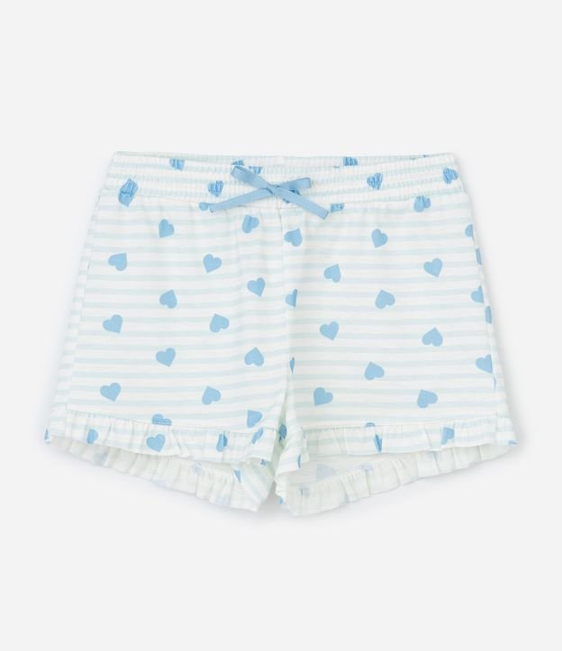 Pijama Infantil corto con Estampa de Corazones y Bordado Love - Talle 2 A 10 años 4