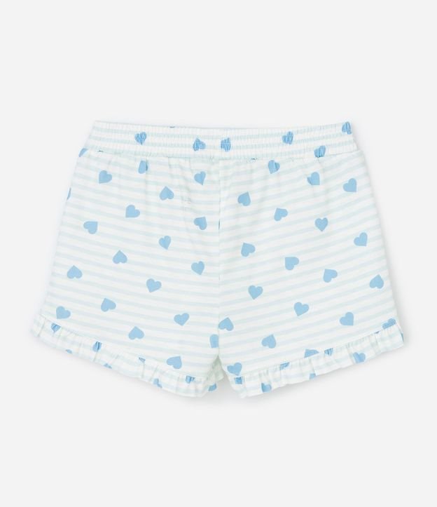 Pijama Infantil corto con Estampa de Corazones y Bordado Love - Talle 2 A 10 años 5