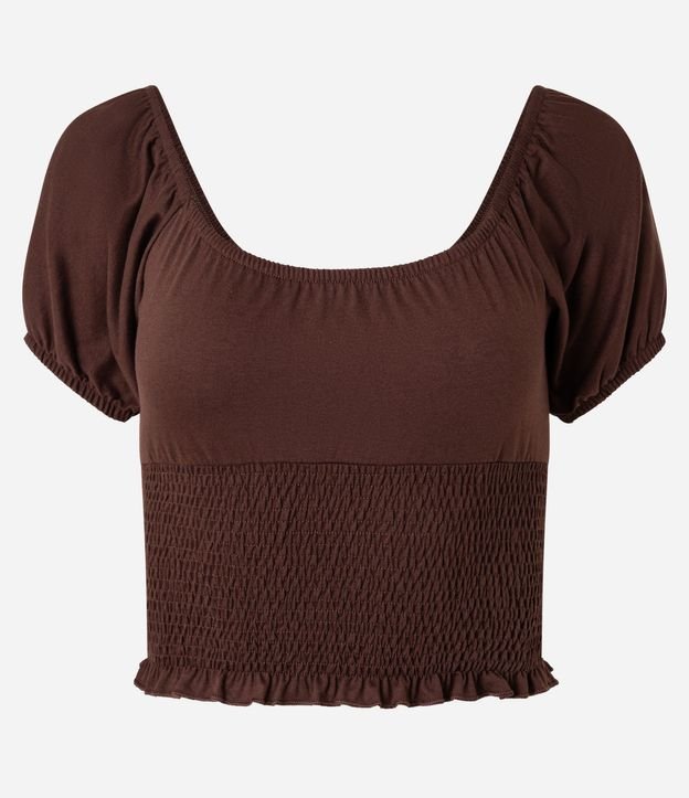 Blusa con Lastex y Manga Abullonada 4