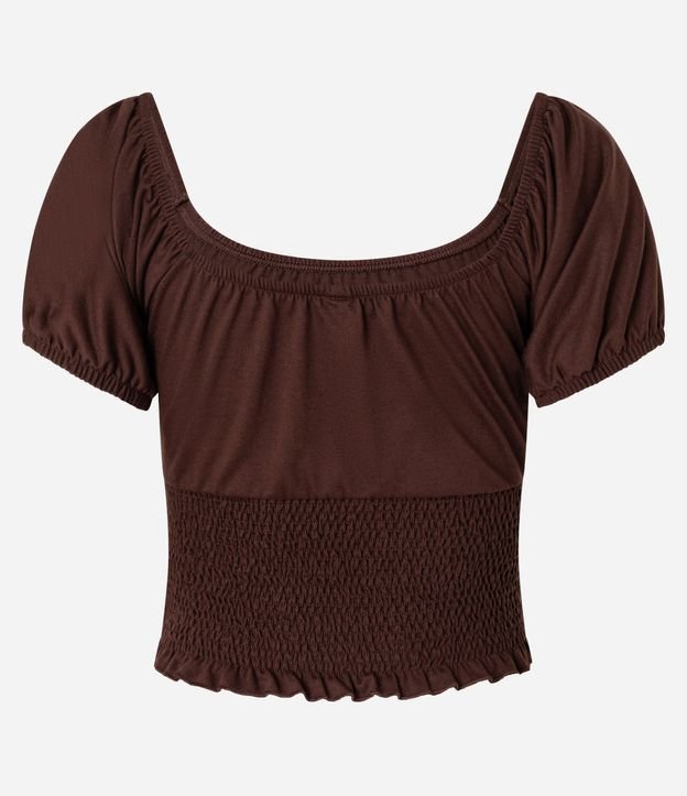 Blusa con Lastex y Manga Abullonada 5