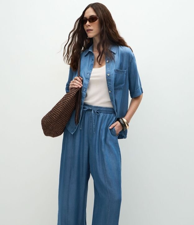 Pantalón Wide Leg en Liocel con Nervura 2