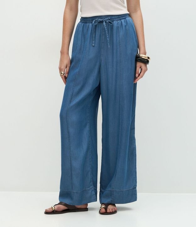 Pantalón Wide Leg en Liocel con Nervura 3